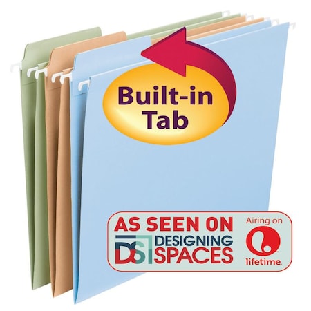 Smead Folder, Hanging, Ltr, 1/3, Ast Pk SMD64054